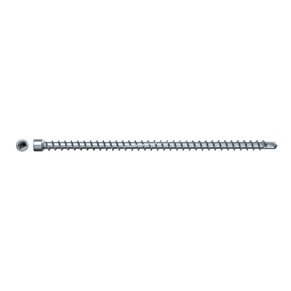 Vite per costruzioni torx FPF-ZTN 6,5x120 ZPF testa ridotta, filetto totale, zincatura bianca (100 Pz.)