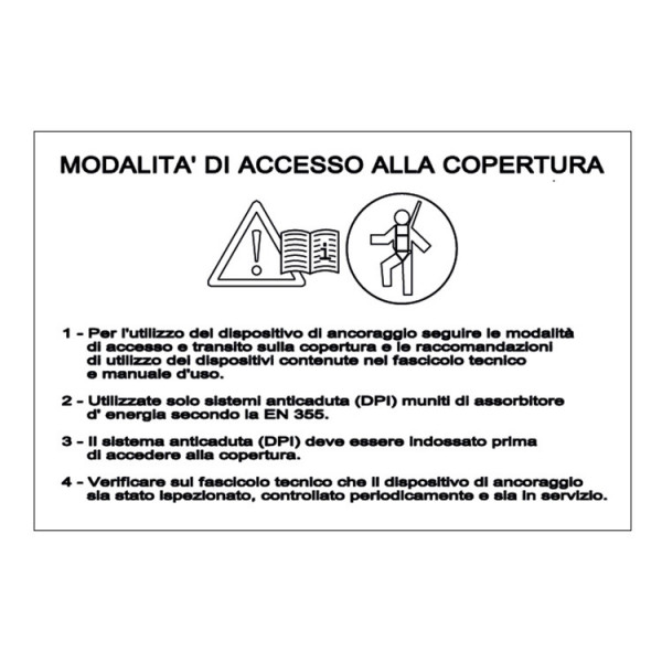 targhetta identificativa acces - Sistemi anticaduta DPI